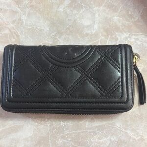 Tory Burch Black Quilted Wallet